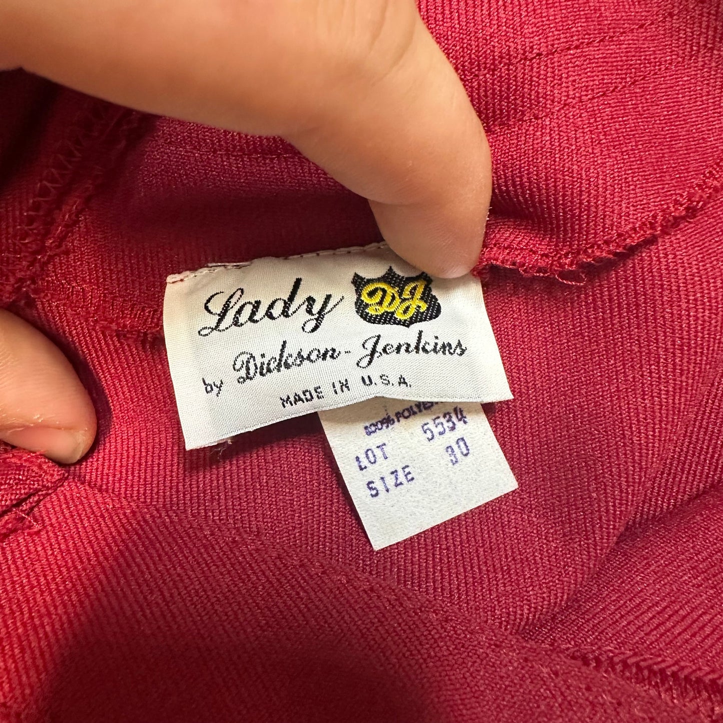 Lady Dickson Jenkins Bootcut Pants Women's Size 30 Red