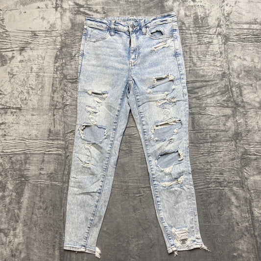 American Eagle Next Level Stretch Distressed Super Hi Rise Jegging Womens 2S