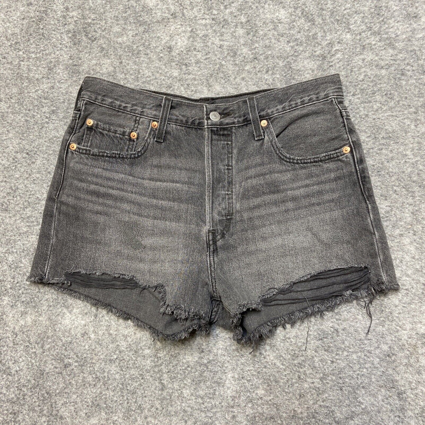 Levi's 501 XX Cut Off Jean Shorts Women's Size 29 Gray Denim