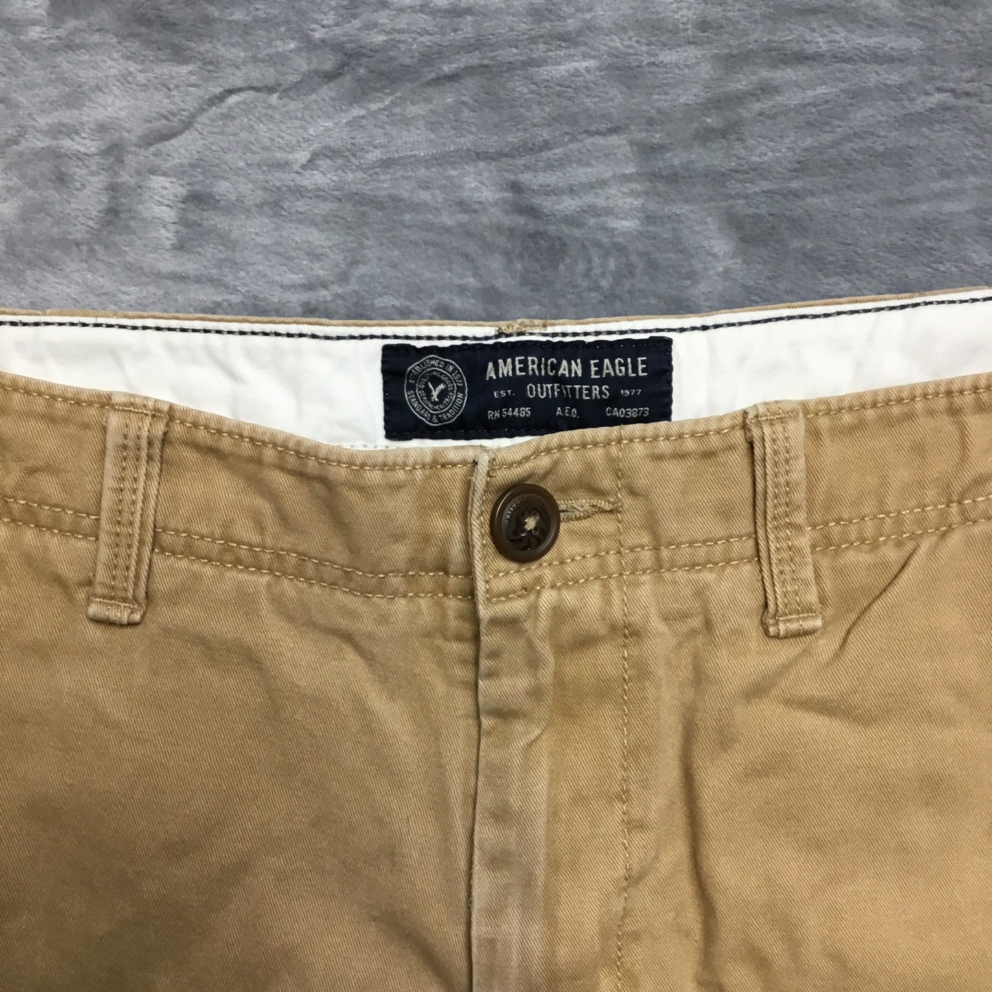 American Eagle Relaxed Straight Chino Pants Men's Size 34x32 Tan Brown