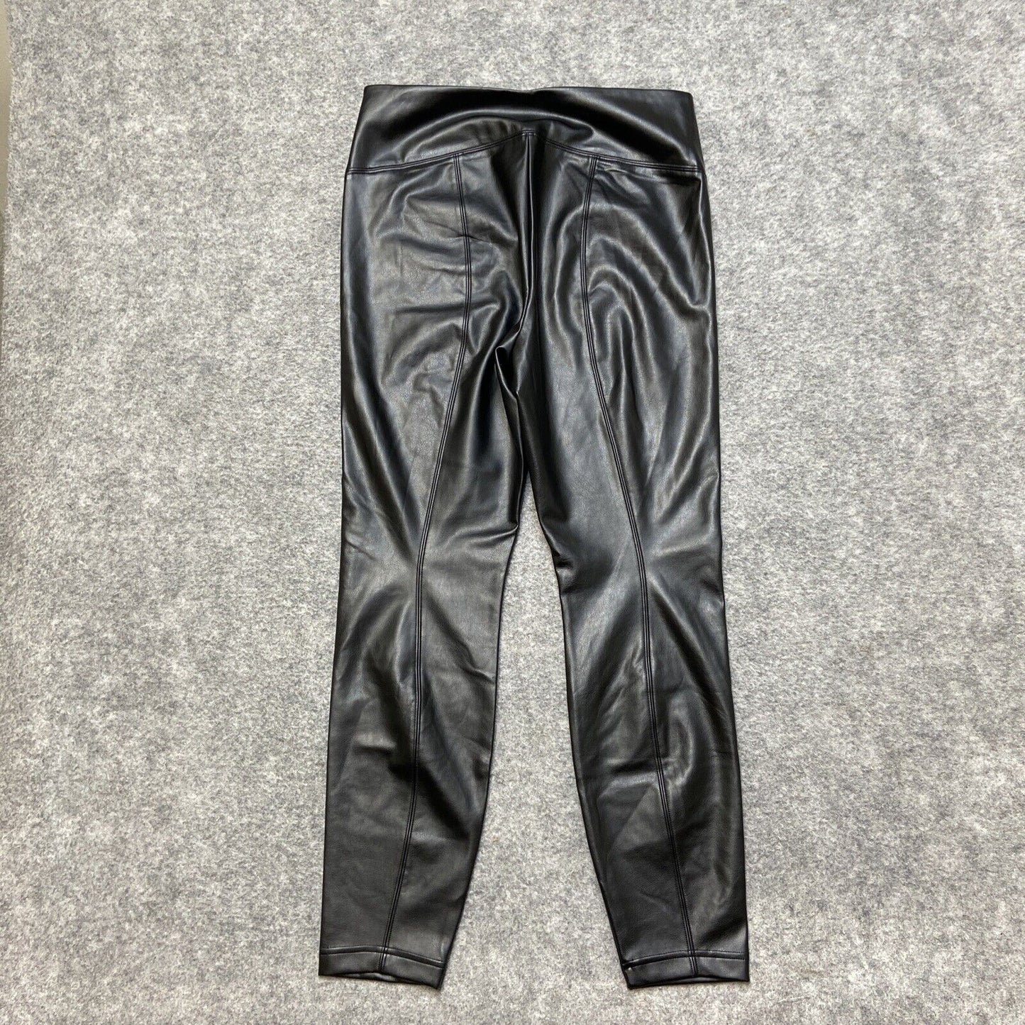New WHBM White House Black Market Faux Leather Runaway Legging Women's 12S Black