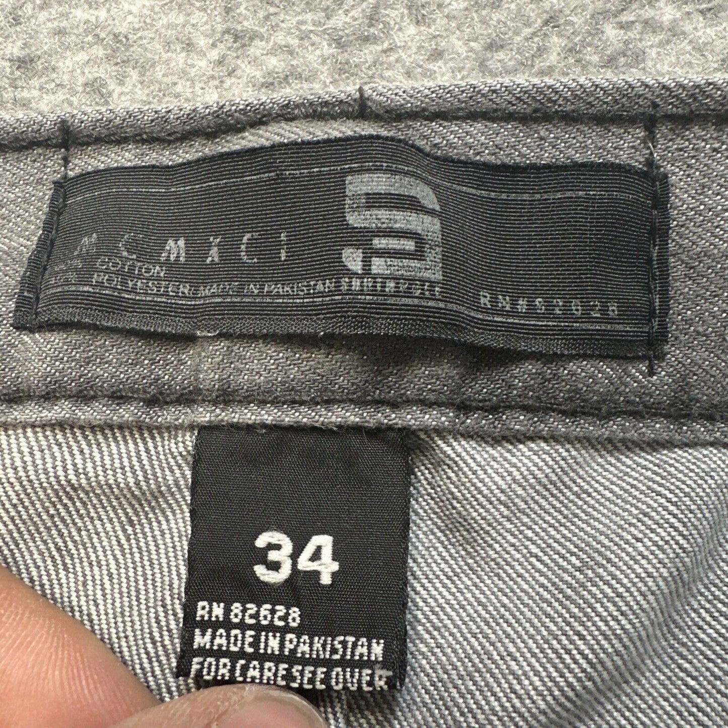 Southpole Straight Jeans Men's Size 34x30 Gray Denim Skater Y2K Grunge *Stained*