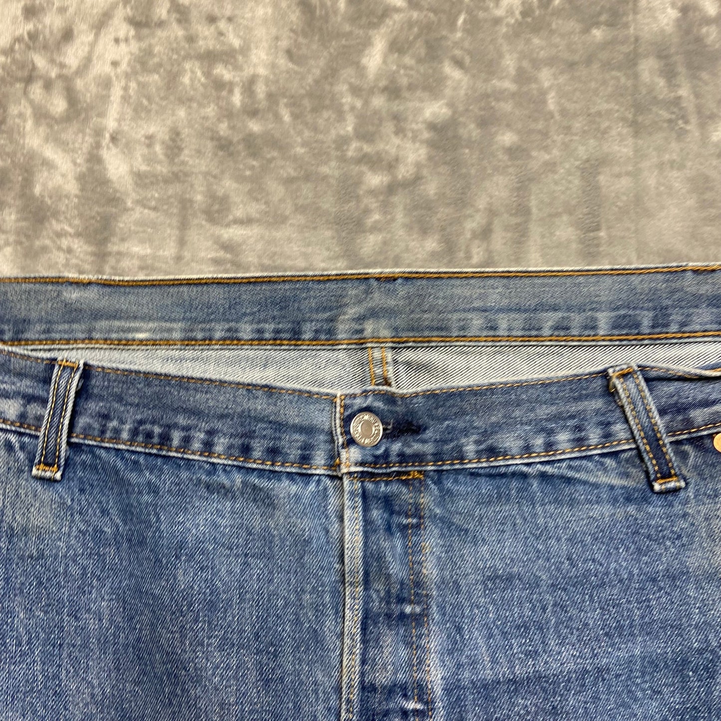 Levi's 501 Straight Jeans Men's Big & Tall Sz 50x29 Blue Medium Wash Button-Fly
