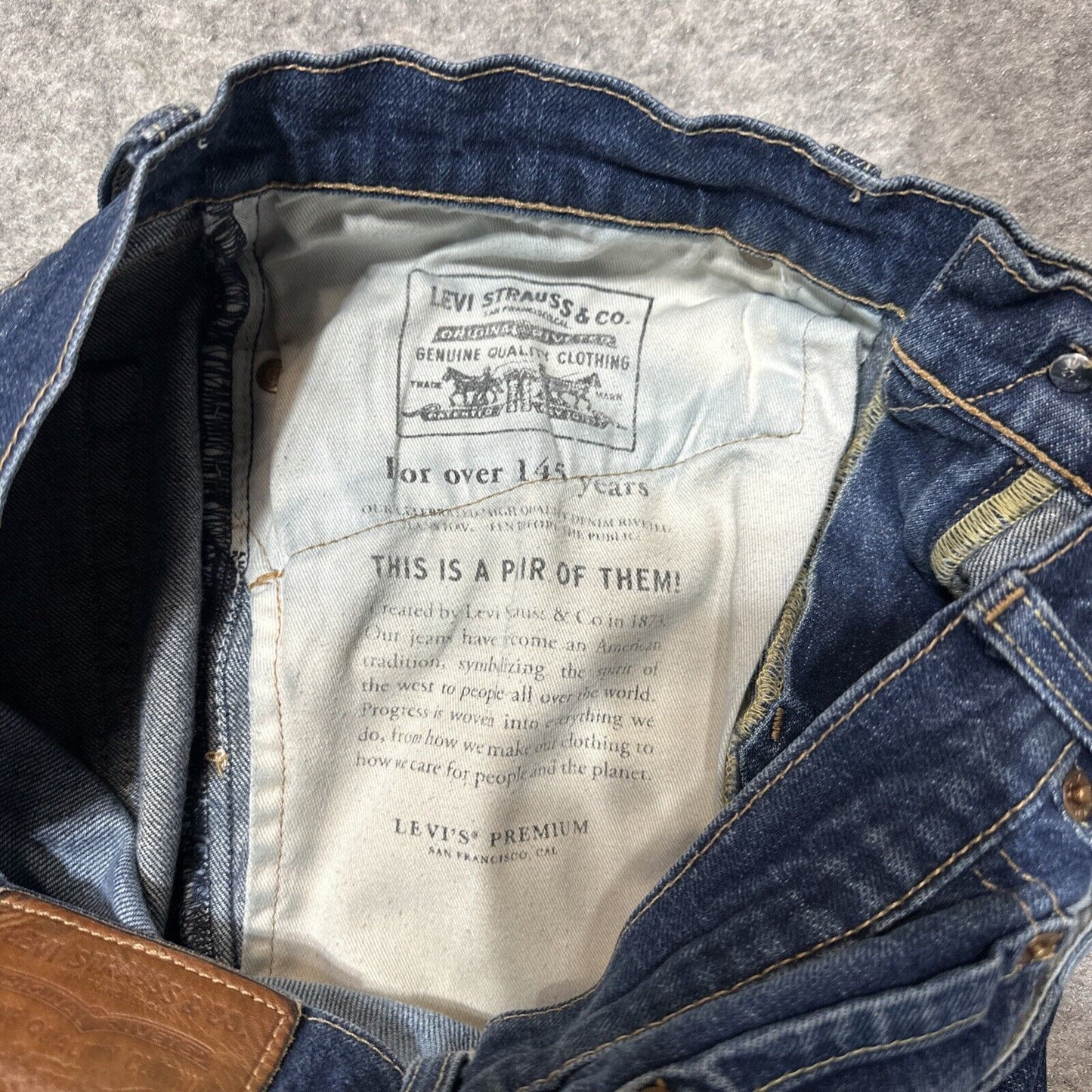 Levi's 511 Big E Slim Fit Men's Jeans Size 32x34 Blue Dark Denim