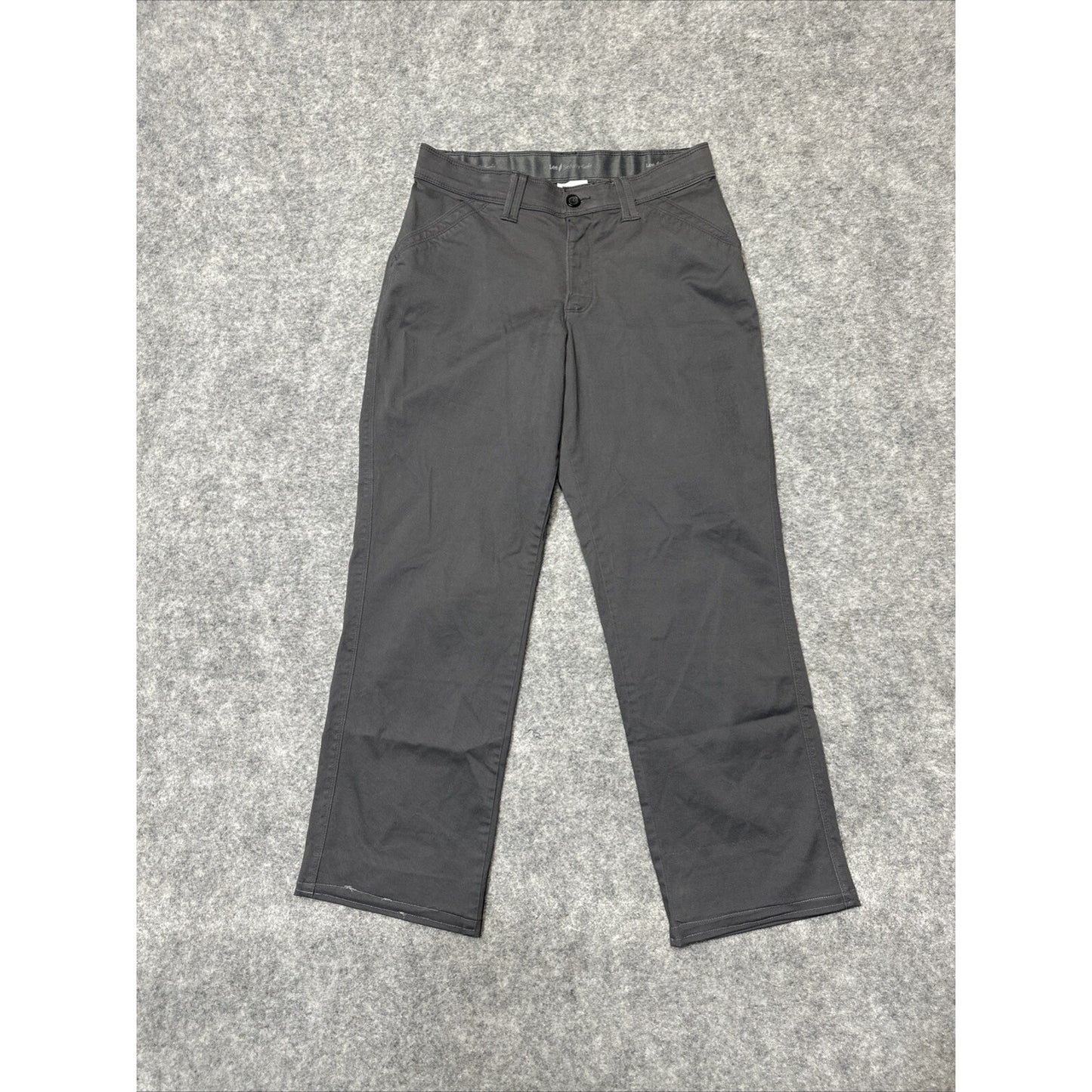 Lee Sinfully Soft Women's Bootcut Chino Pants 10S Short Gray Pants