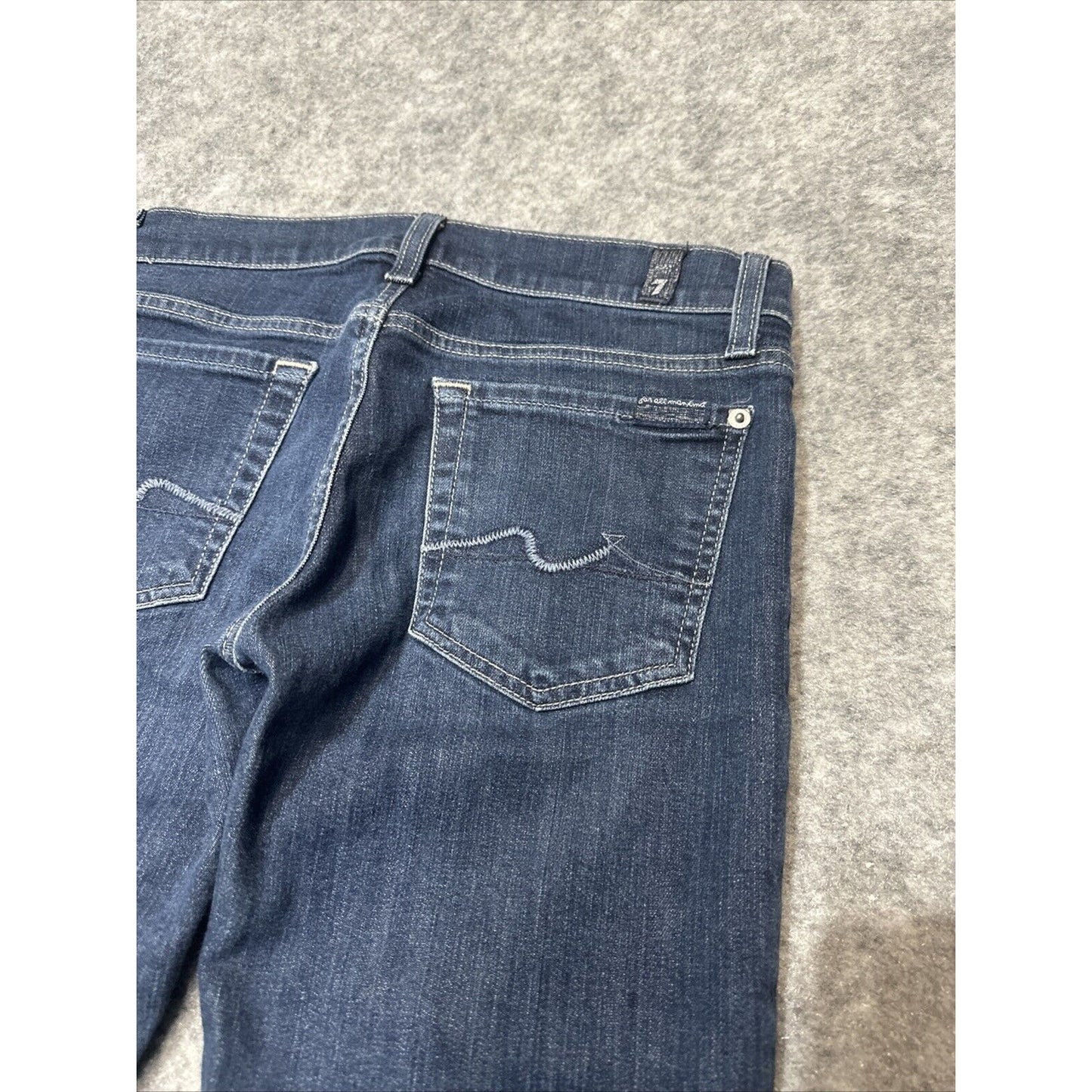 7 For All Mankind Roxanne Women's Skinny Jeans Size 27 Blue Dark Wash Denim