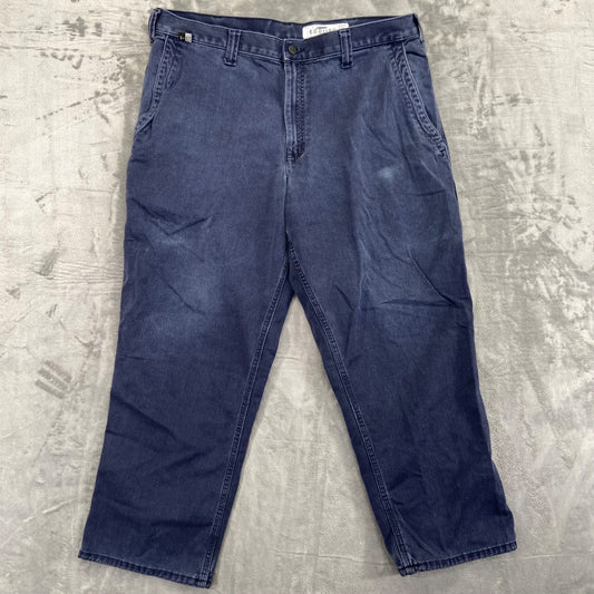 Carhartt FR Men's Straight Pants 36x28 Dark Blue Flame Resistant