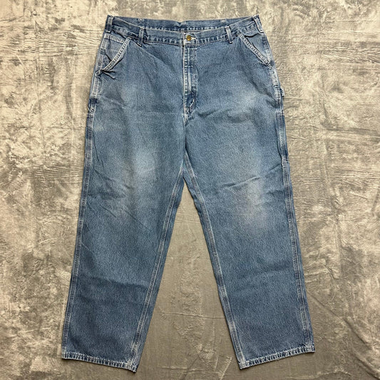 Carhartt Loose Original Fit Jeans Men's Size 42x32 Blue Denim