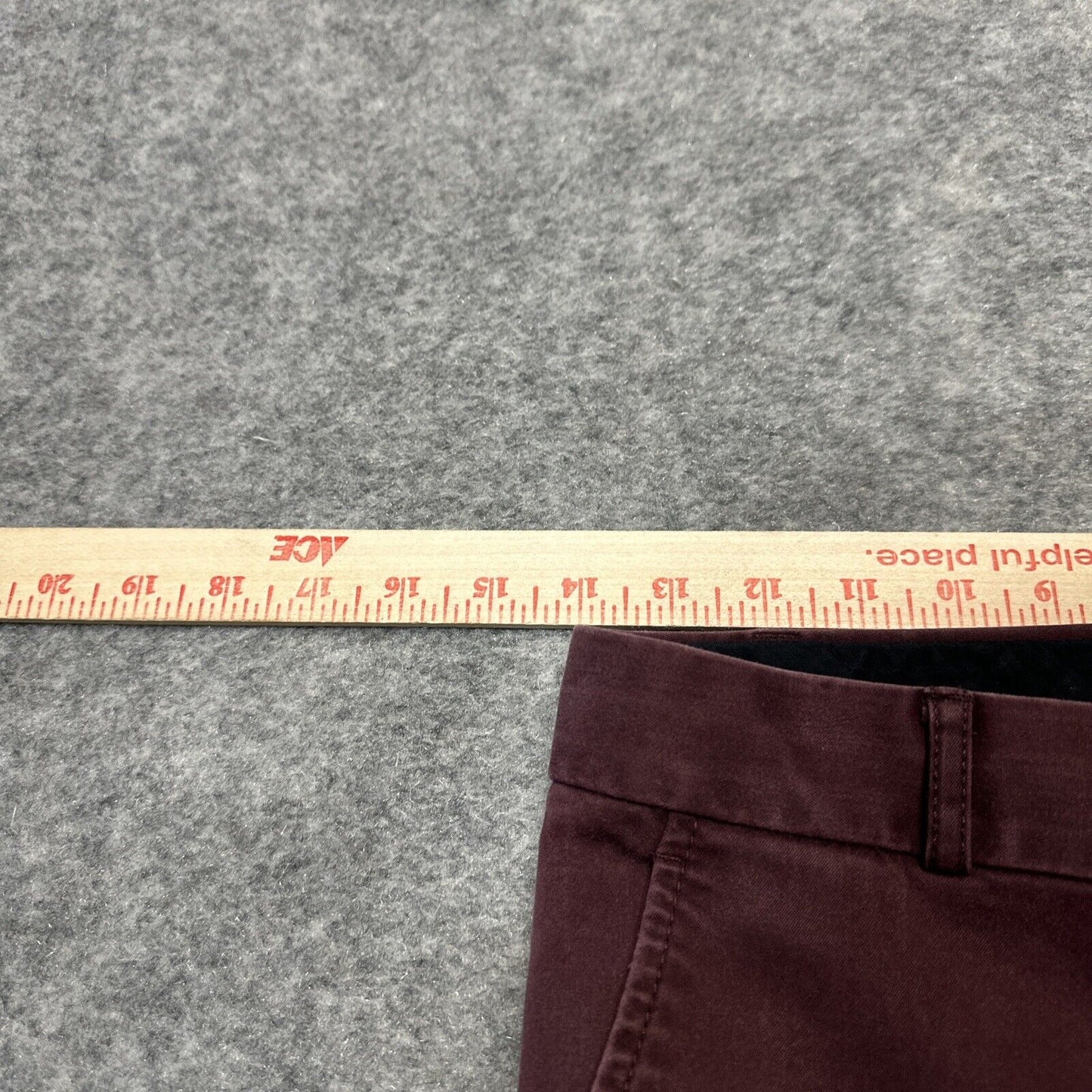 Banana Republic Ryan Women's Straight Chino Pants Size 0 Red Dark Wash Pants