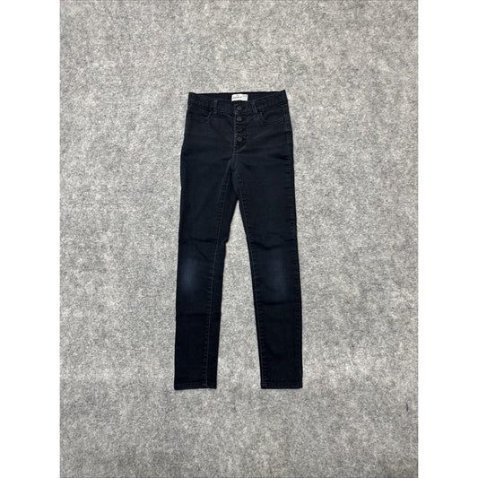 Jordache Youth Girls Super Skinny Jeans Size 12 Slim Black Denim