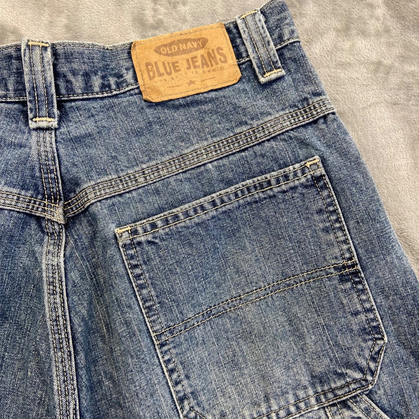 Vintage Old Navy Baggy Carpenter Jeans Men's 36x28 Light Blue Denim