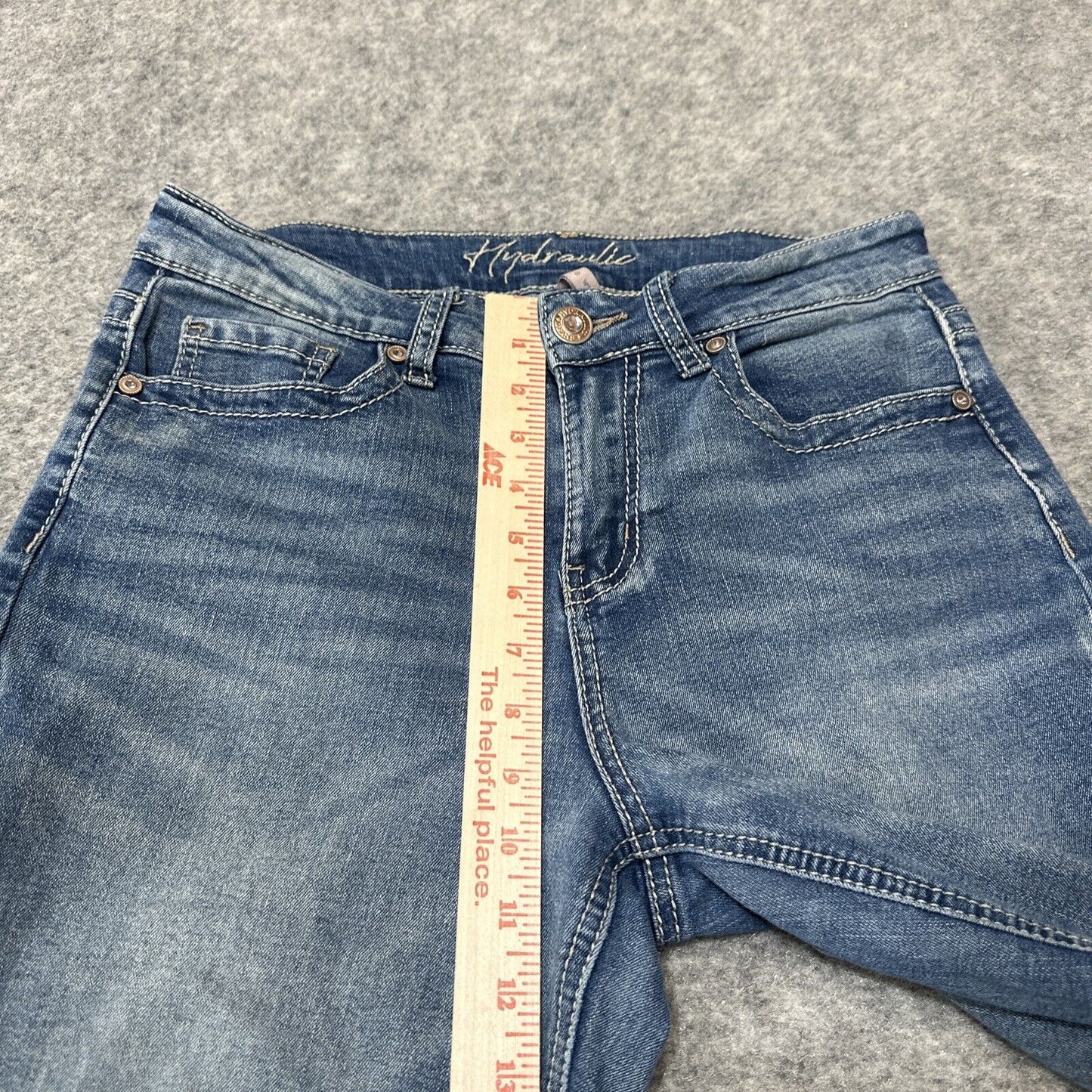 Hydraulic Wedgie High Rise Straight Women's Jeans Size 8 Blue Medium Wash Denim
