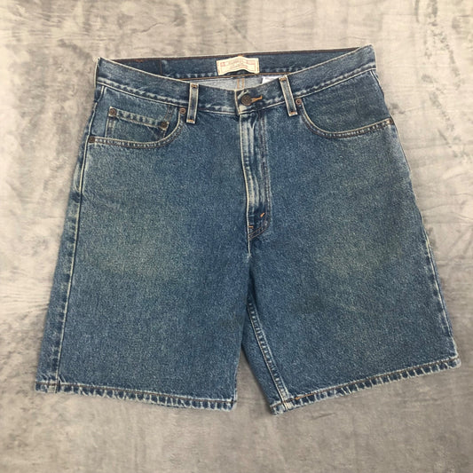 Vintage Levi's Signature Riveted Jean Shorts Men's Size 34 Blue Denim