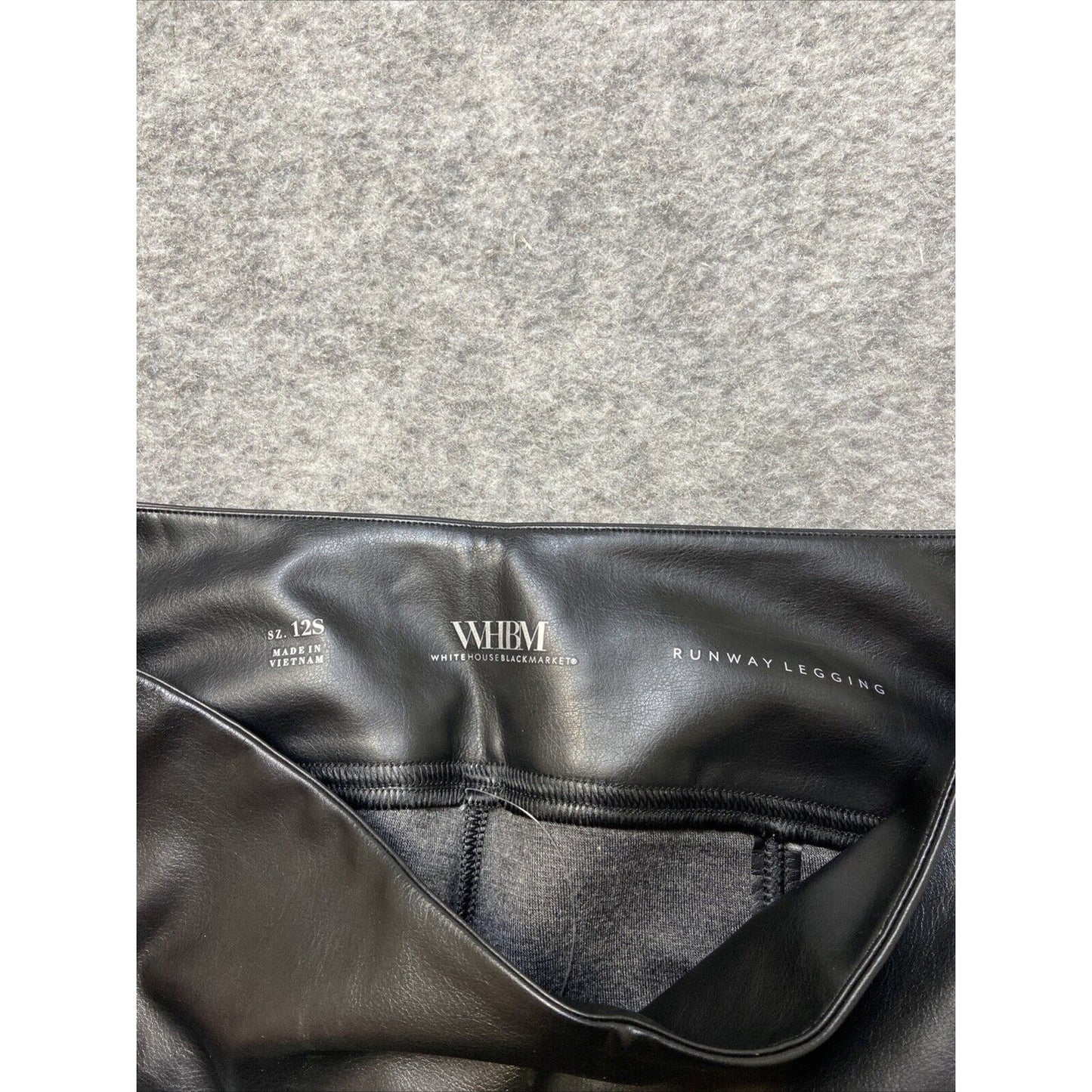 New WHBM White House Black Market Faux Leather Runaway Legging Women's 12S Black