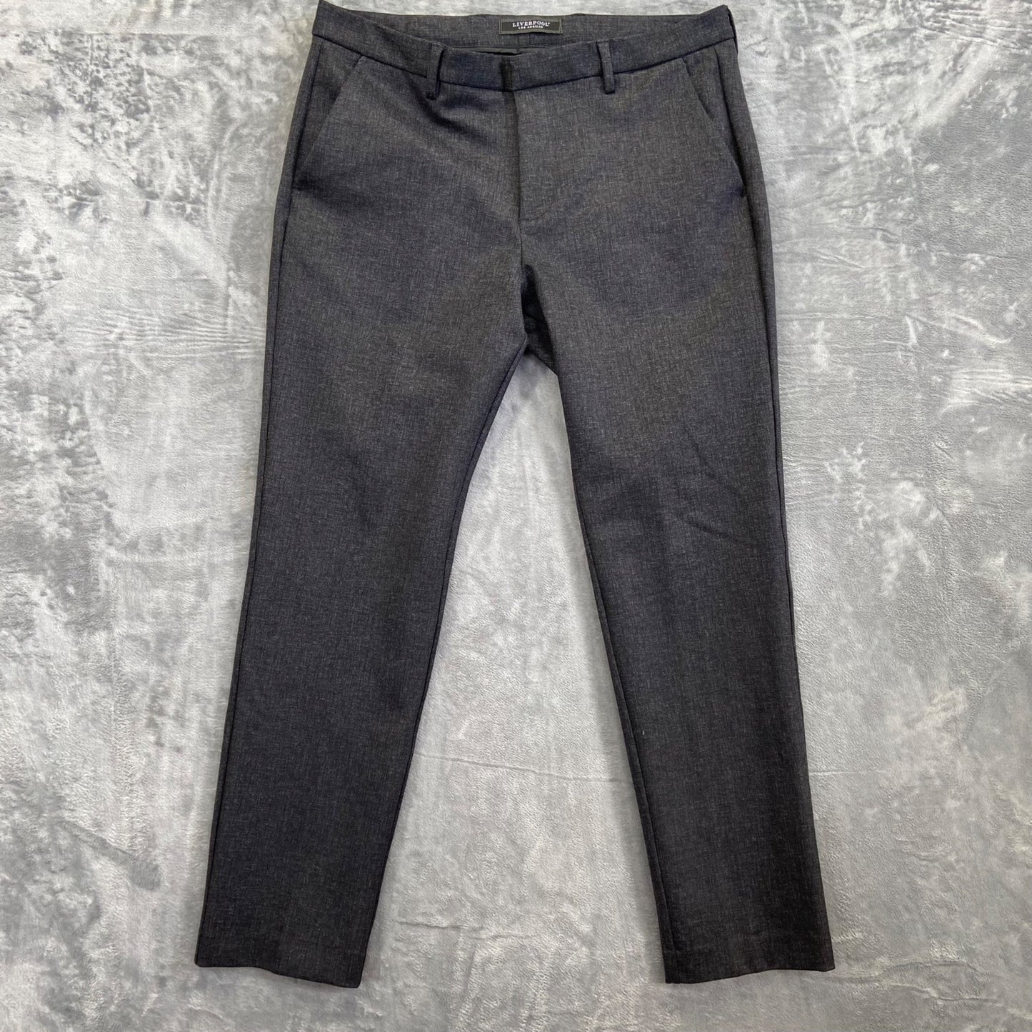 Liverpool Men's Dress Pants 38x32 Gray Stretchable Formal Pants