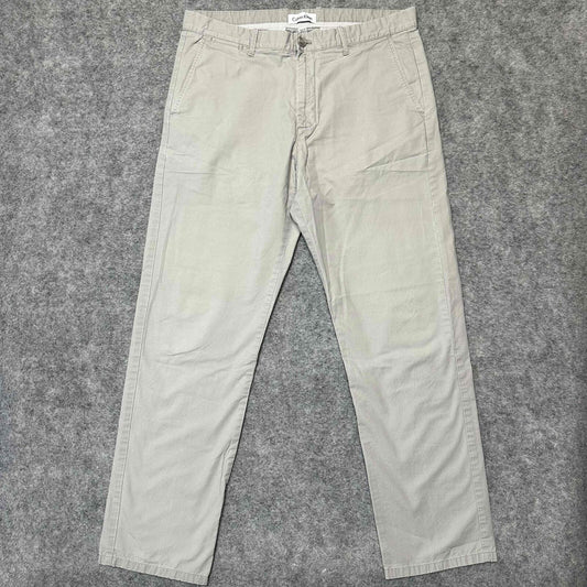 Calvin Klein Men's Front Pockets Slim Fit Chino Pants Size 34x32 Beige Light