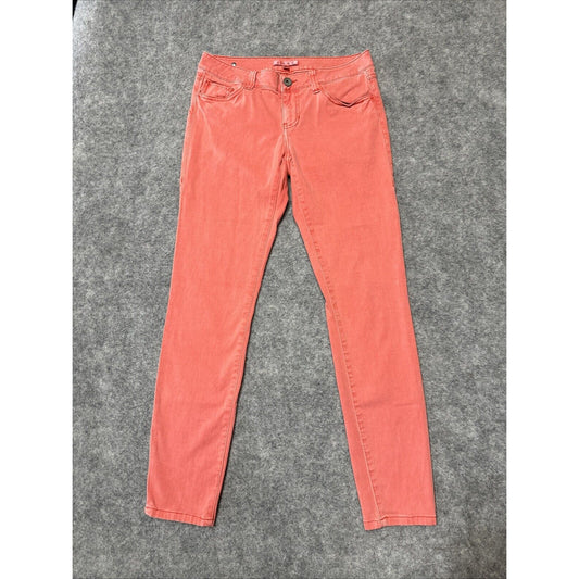 CAbi Women's Skinny Jeans Size 4 Red Peach Light Wash Denim