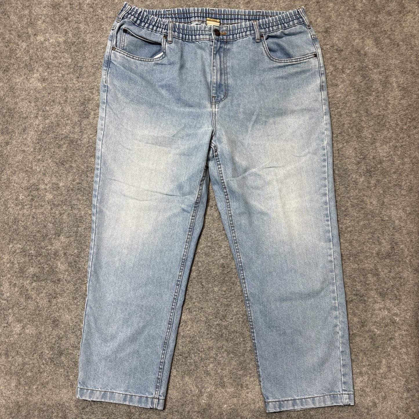 Vintage Haband Casual Joe Jeans Men's 42M Relaxed Fit Elastic Waist Light Blue