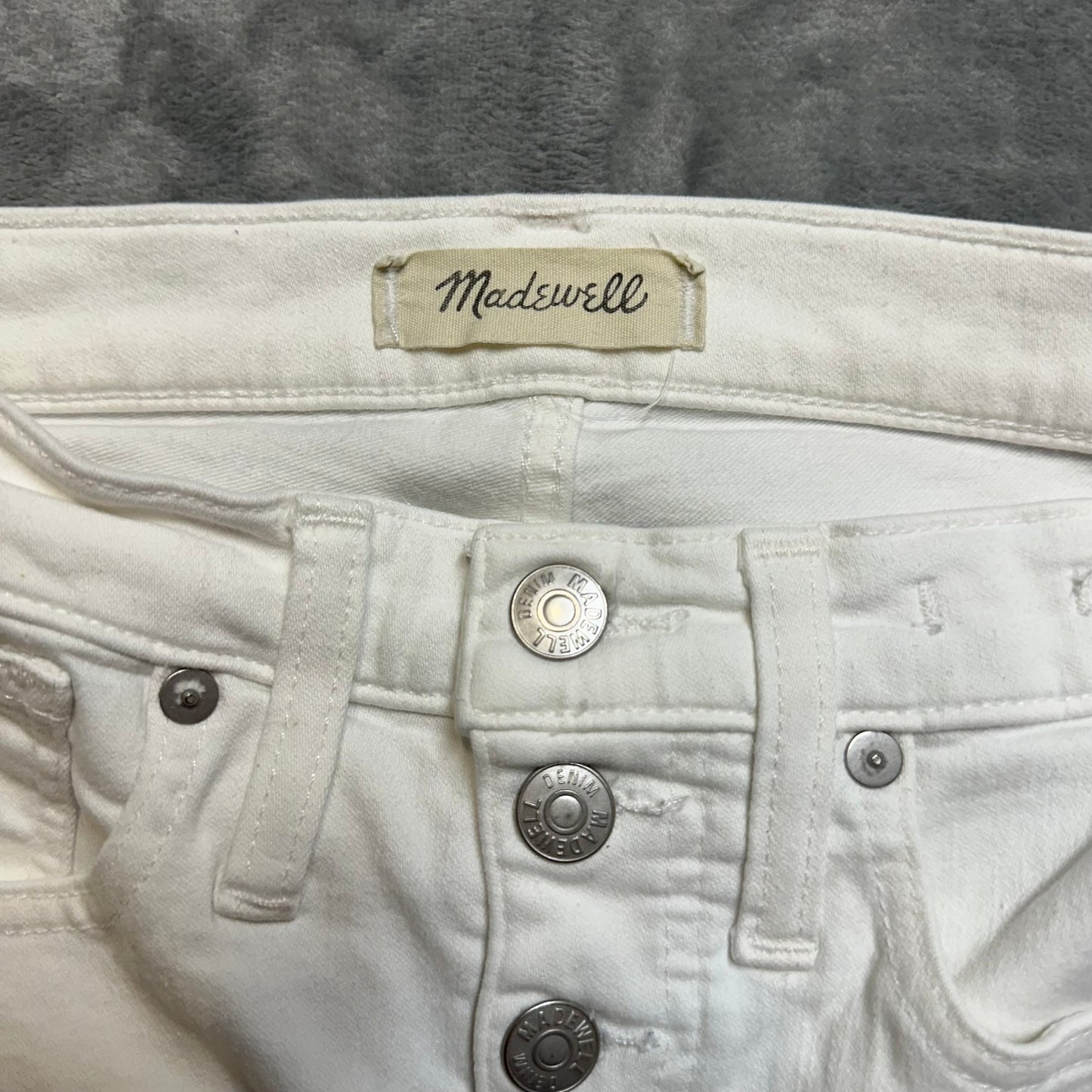 Madewell 10” High Rise Skinny Jeans Women’s Size 24 White