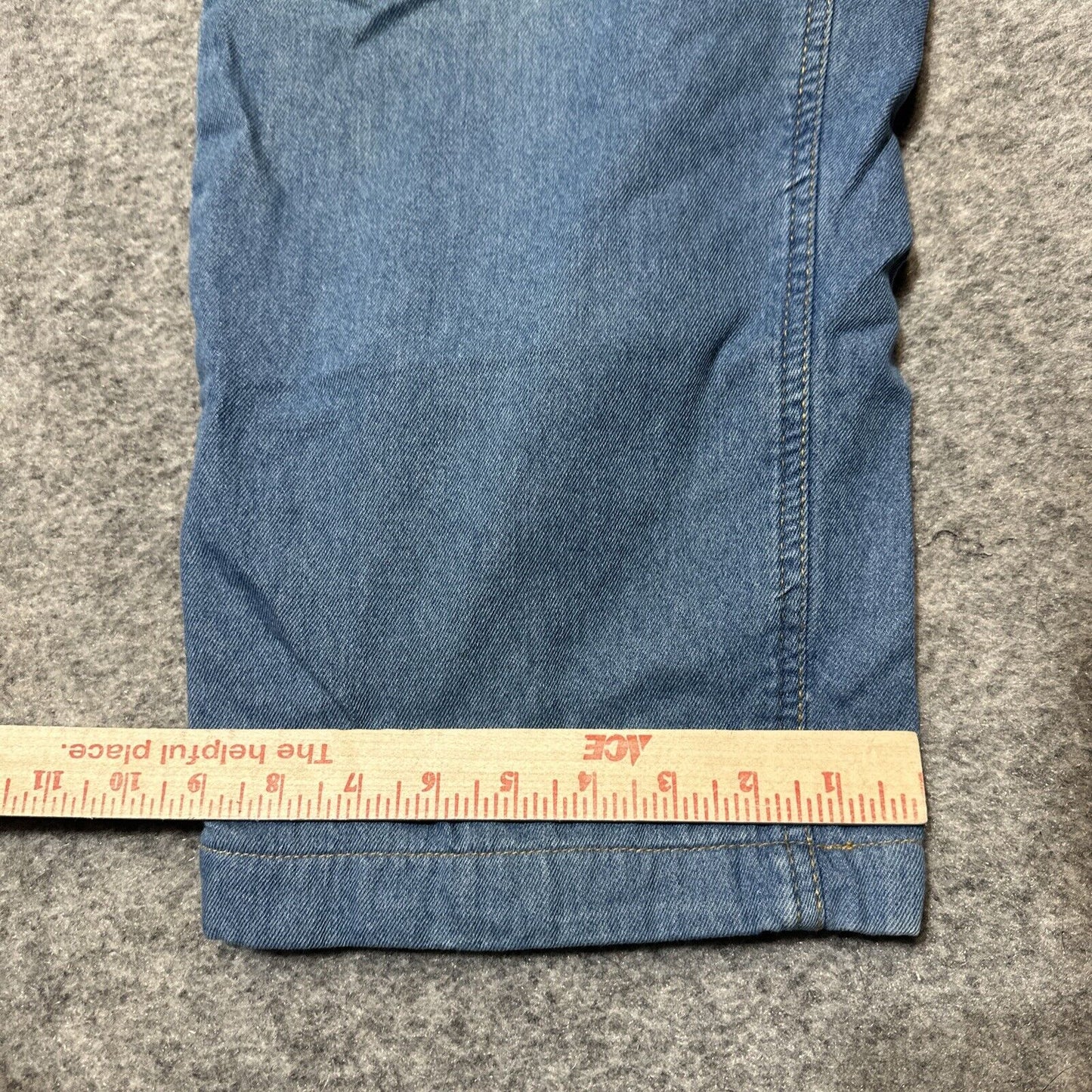 Vintage Habands Ice House Flannel Lined Jeans Men's 36S Blue Light Wash Denim