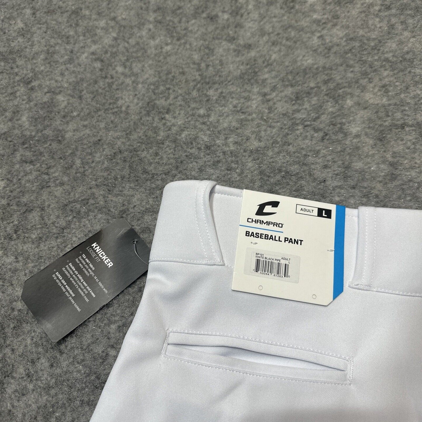Champro Kincker Loose Fit Men's Baseball Pants Size L White Cropped Pants