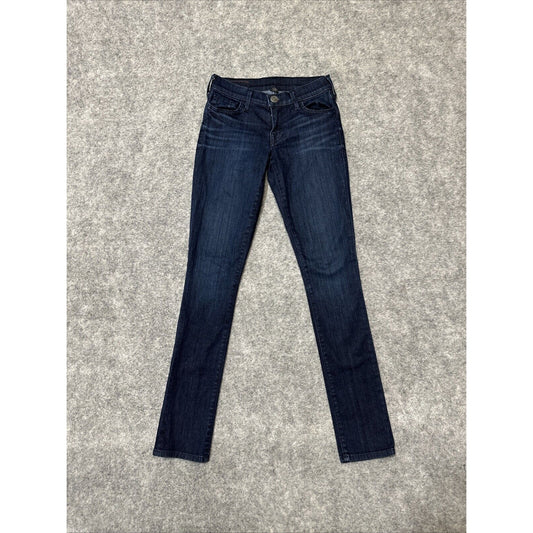 True Religion Halle Women's Skinny Jeans Size 24 Blue Dark Wash Denim