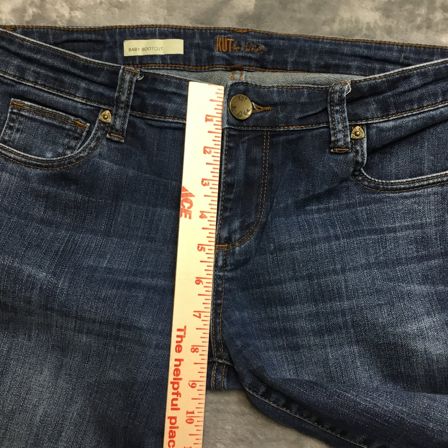 KUT From The Kloth Bootcut Jeans Women's Size 6 Regular Blue Denim