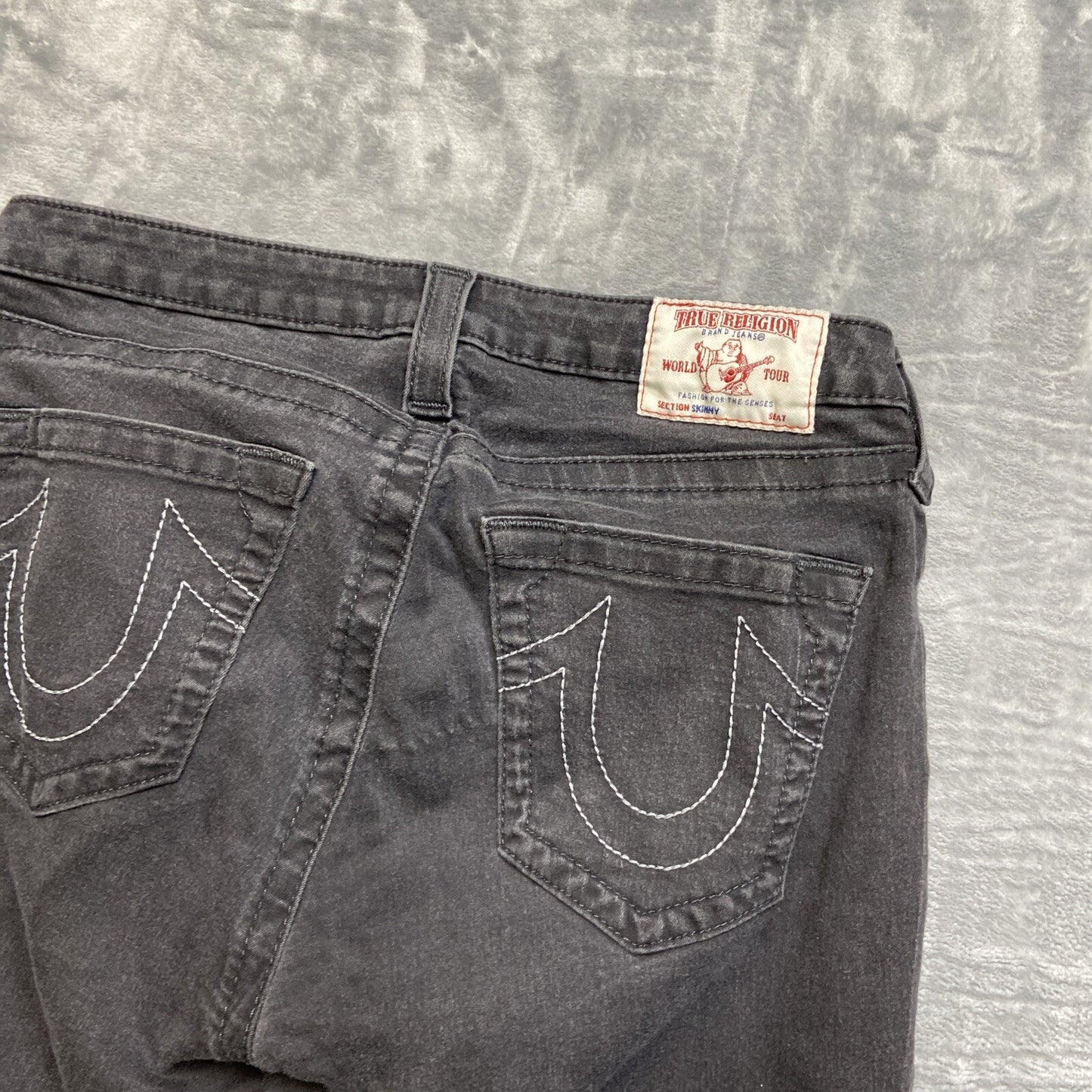 True Religion Skinny Jeans Women’s Size 31 Black Denim *Stretch Marks*