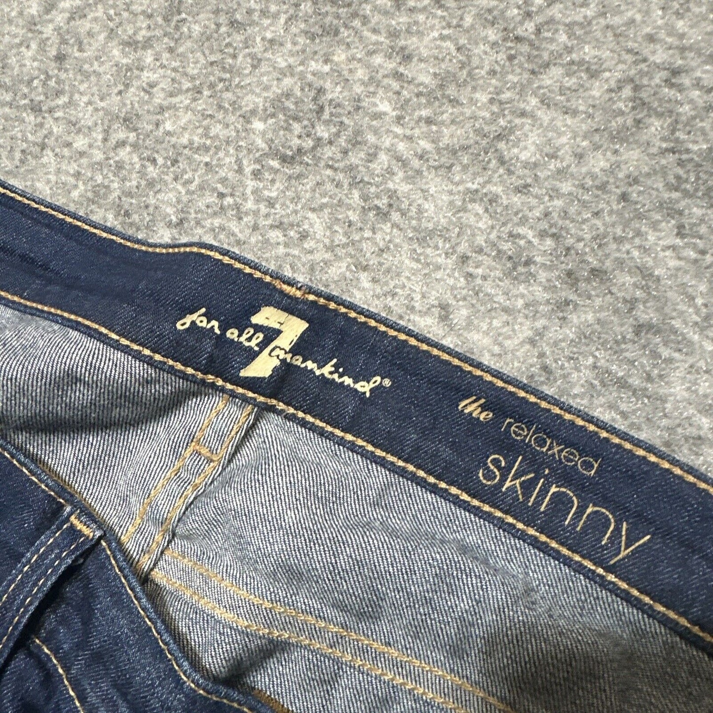 7 For All Mankind The Relaxed Skinny Jeans Men's Size 36 Blue Dark Wash Denim