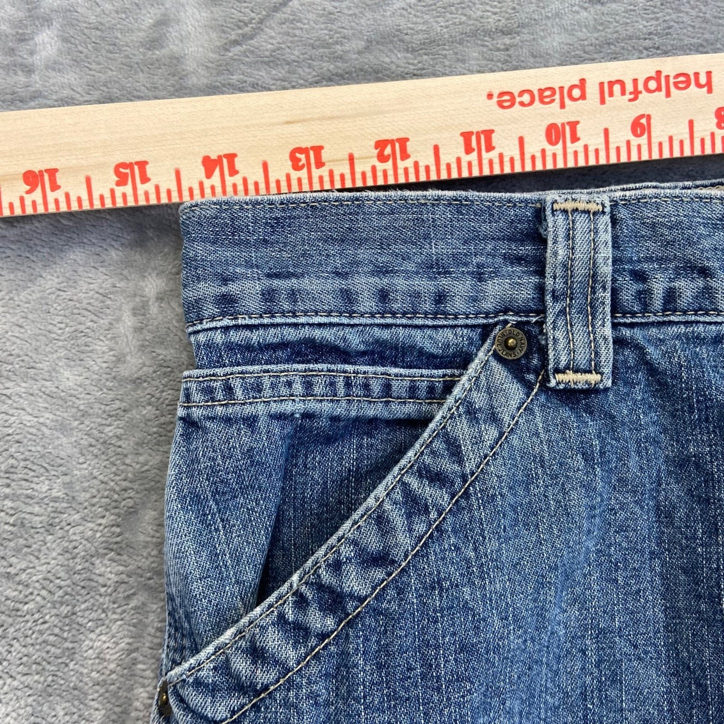 Vintage Old Navy Baggy Carpenter Jeans Men's 36x28 Light Blue Denim