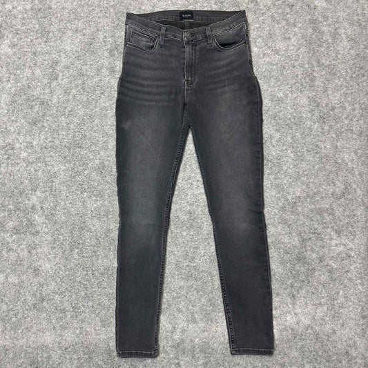 Hudson Natalie Midrise Super Skinny Women's Ankle Jeans Size 26 Black Dark Wash