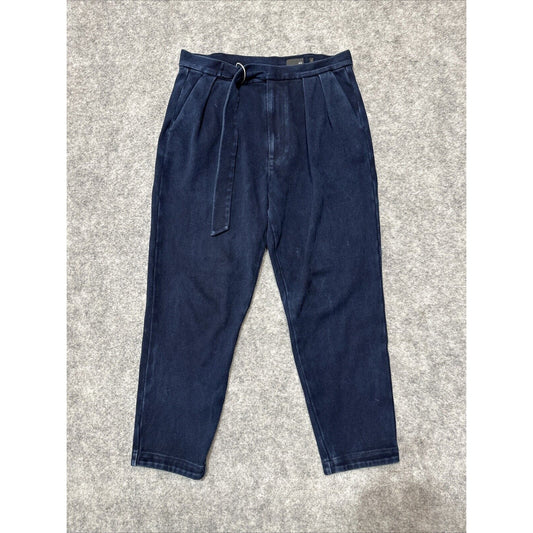 AG Adriano Goldschmied Natalie Women's Pants Size 31 Navy Blue Strap Pants
