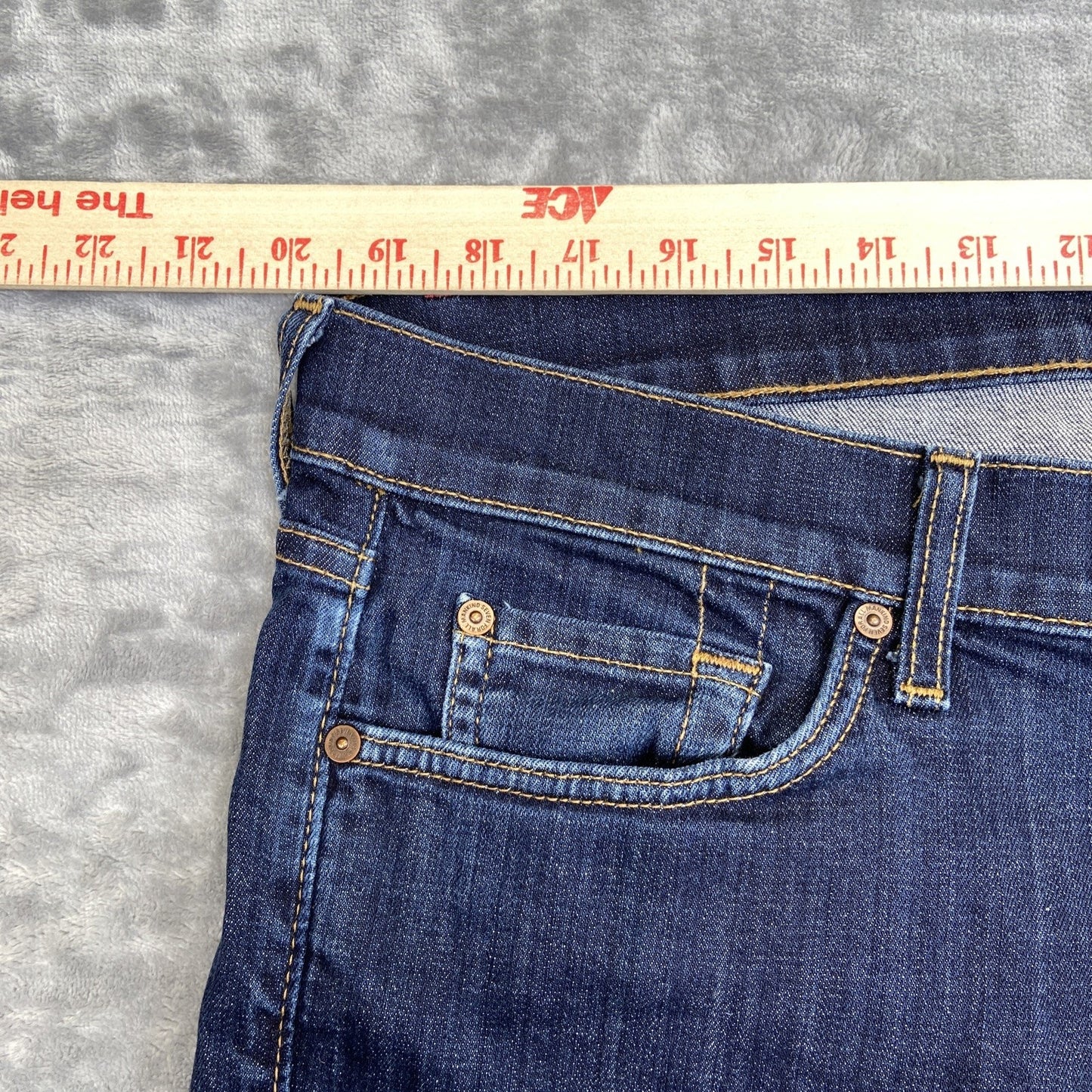 7 For All Mankind Slimmy Straight Jeans Men's Size 40 Dark Blue