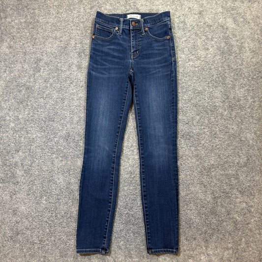 Madewell 9" High Rise Skinny Jeans Womens Size 23 Dark Blue Denim