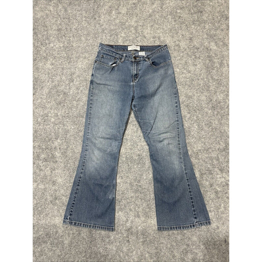 Levi Strauss Signature Girls' Low Rise Flare Stretch Jeans Size 16.5 Blue Denim