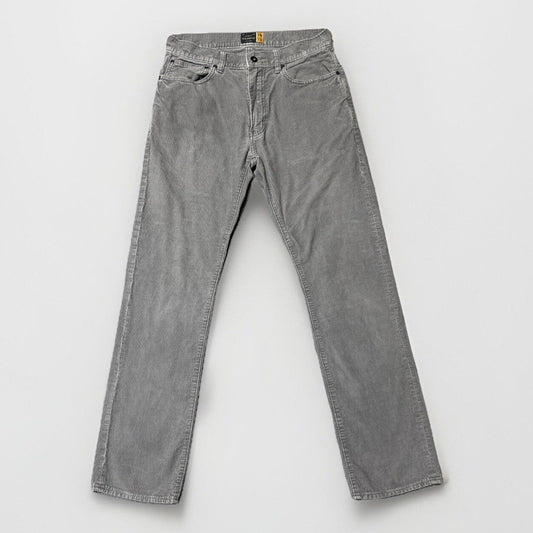 J Crew Men's Corduroy Slim Straight Jeans Size 30x32 Gray