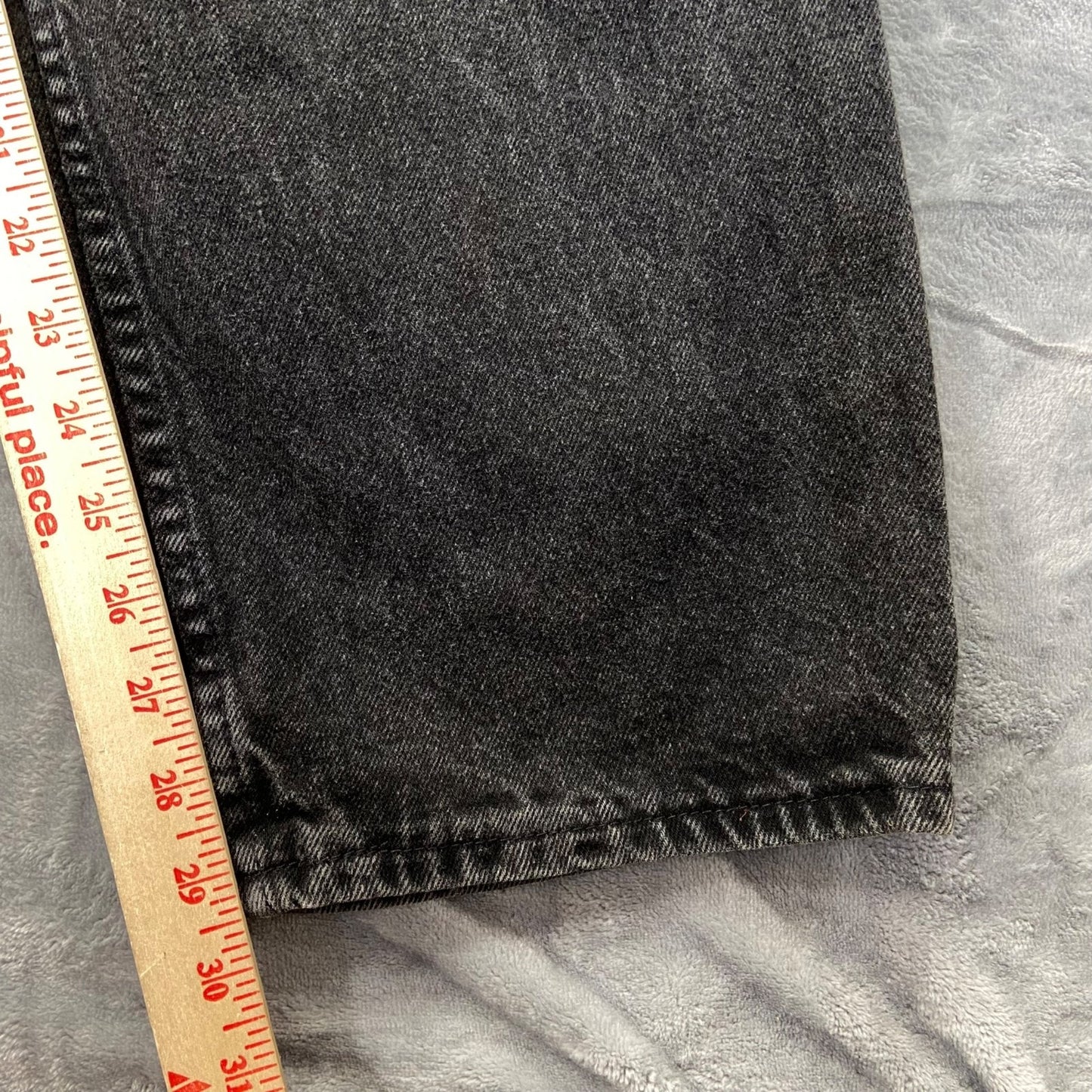 Vintage H.I.S. Straight Leg Jeans Men's 40x32 Black Denim Casual Paint Splatter