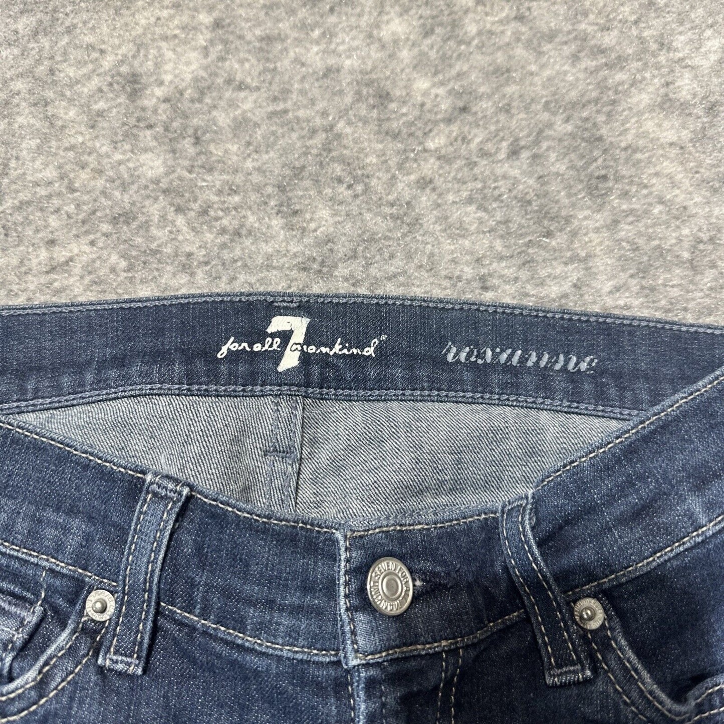 7 For All Mankind Roxanne Women's Skinny Jeans Size 27 Blue Dark Wash Denim