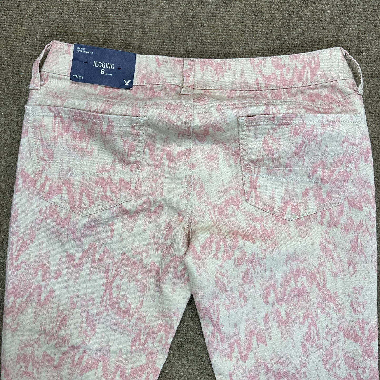 American Eagle Jegging Low Rise Skinny Stretch Womens Jeans Sz 6R Pink
