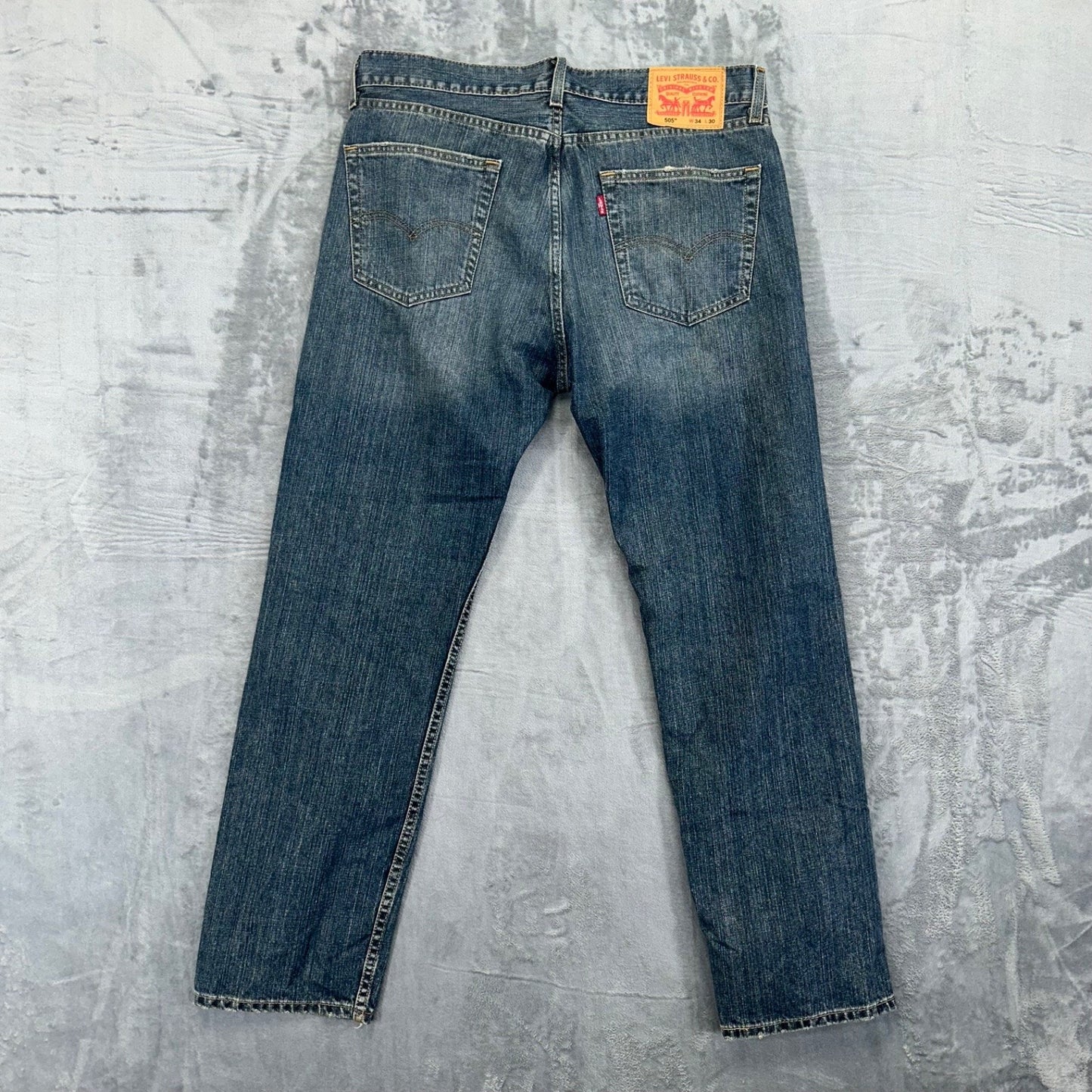 Levi's 505 Men's Straight Jeans Size 34x30 Blue Denim #534424