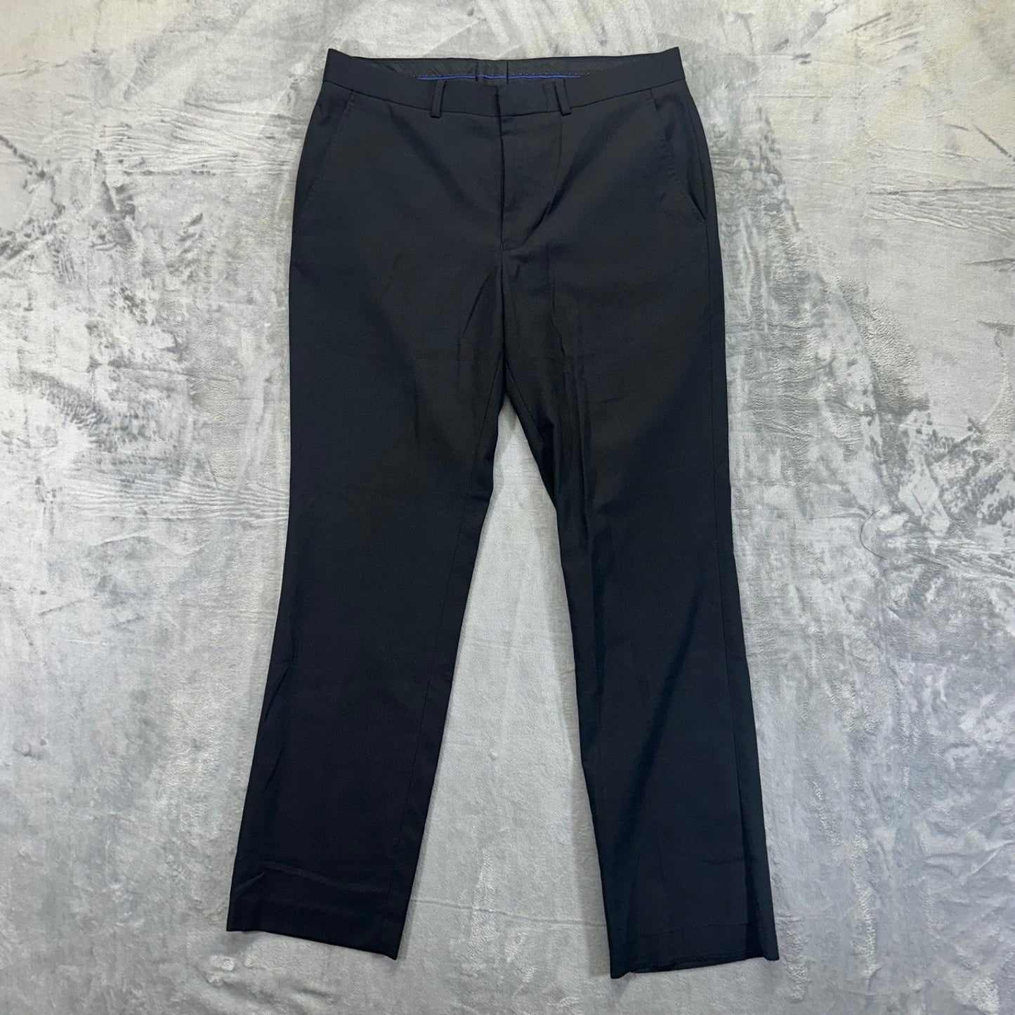 Billy London Men's Black Dress Pants Size 34x32 Slim Fit #534424