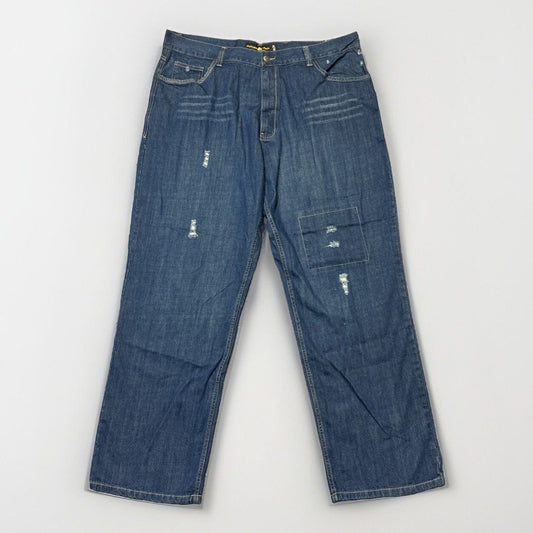 Vintage Jordan Craig Distressed Relaxed Straight Jeans Men's 44x34 Blue Denim