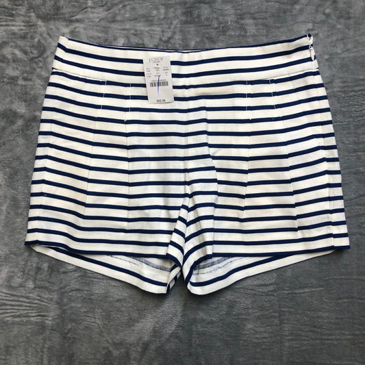 New J.Crew Linen Shorts Women's Size 0 Pinstripe Blue White