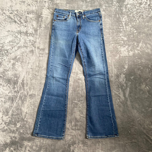 Levi's 519 Flare Jeans Women's Size 7L Blue Denim Cotton Blend