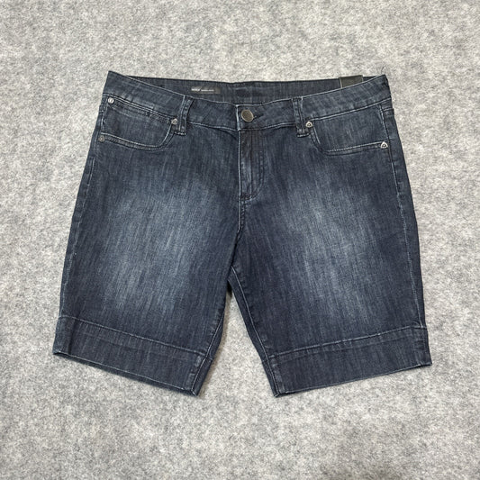 KUT From The Kloth Women's Bermuda Jean Shorts Size 12P Petite Blue Dark