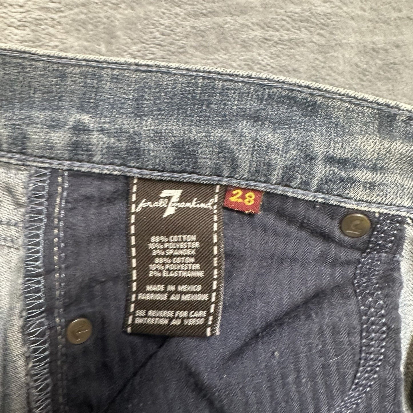 7 For All Mankind Skinny Jeans Men's Size 28 Gray Denim