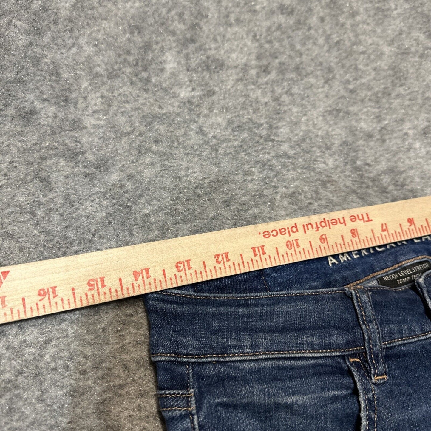 American Eagle Distressed Stretch Temp Tech Hi Rise Jegging Women's 4R Blue