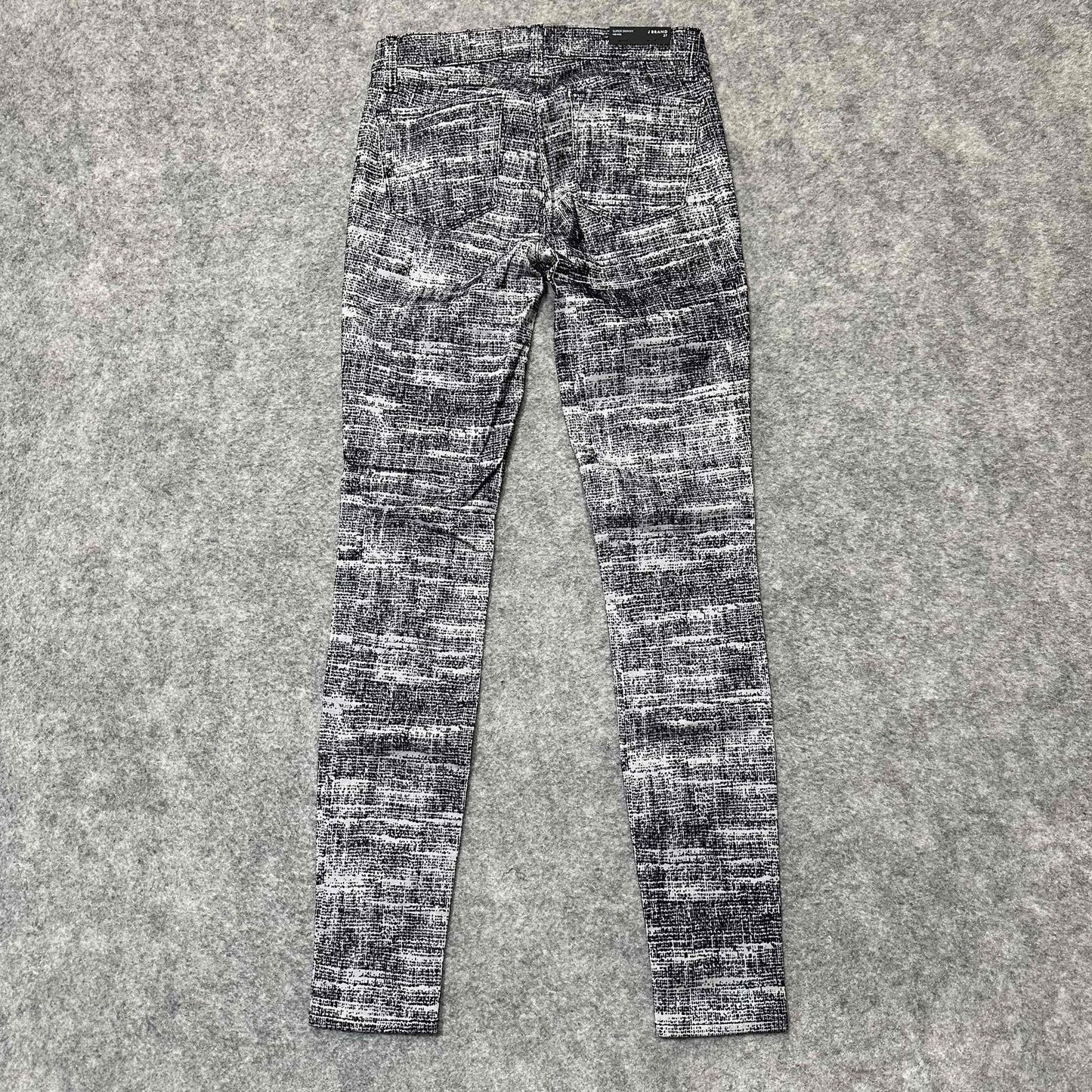 New J Brand Women's Mid Rise Super Skinny Pants Sz 27 Fog Ghost Rose White Pants