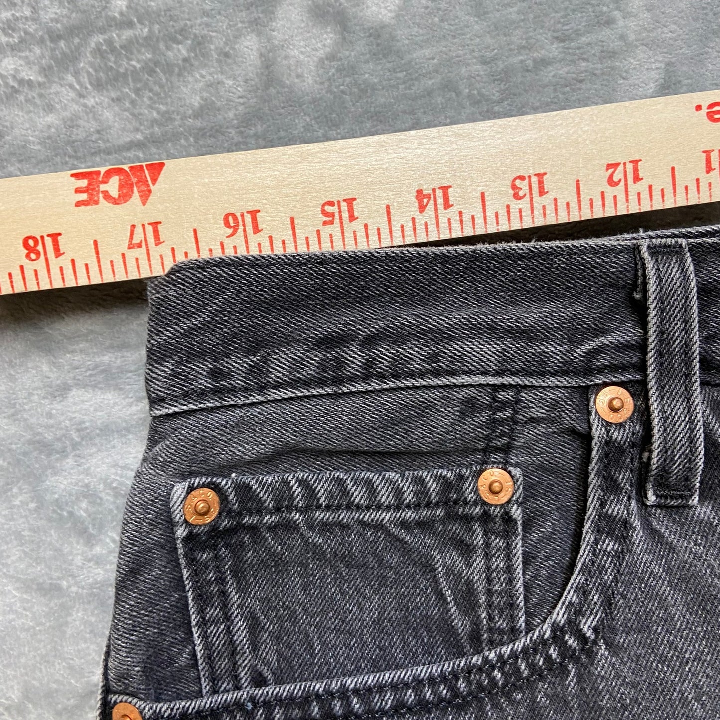 Levi's 501xx Cutoff Shorts Women's Size 31 Black Denim Button-Fly 100% Cotton