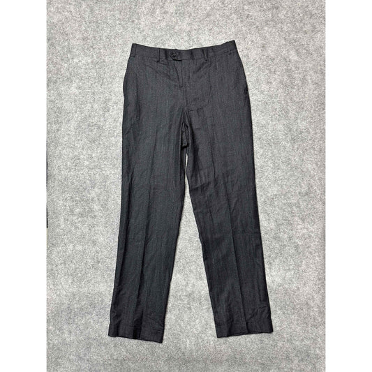 Corneliani Men's Dress Pants Size L Large Black Dark Wash Pants